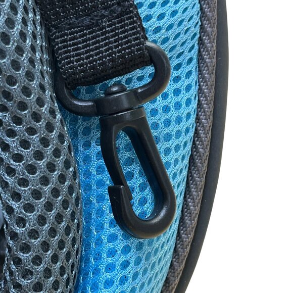 Popcorn Sky Blue Mesh Adjustable Strap Zipper Closure Pet Carrier Shoulder Bag - Picture 10 of 11